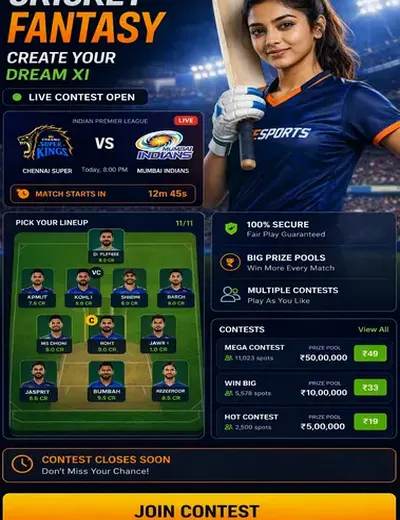 T20 (t20 live score) fantasy cricket & matchday visual 3